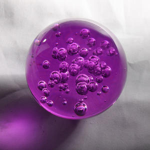 Esfera de bolha de vidro pesado de cristal roxo MH-Q0237 - Product Image 3