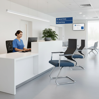 Chaise de bureau exécutive à dossier moyen en maille, économique, avec accoudoirs - Conception ergonomique pour le bureau à domicile et la salle de sport