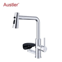 trou tasse rondelle mat noir en acier inoxydable retirer pulvérisateur évier robinet de cuisine avec verre rinceur