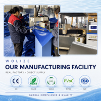 Bassin d'aquaculture modulaire WOLIZE à structure galvanisée, avec revêtement en PVC écologique, assemblage par boulons, certifié CE ISO, personnalisable, directement de l'usine