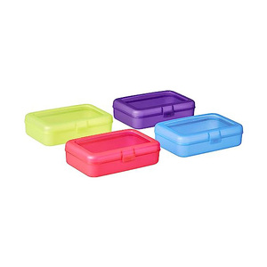Bulk Cheap PP Plastic Custom Logo High Quality Children School Clear <b>Hard</b> <b>Shell</b> Pencil <b>Case</b> for Kids Office Organizer - Product Image 1