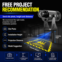 Projecteur de signalisation pour entrepôt 300W 600W LED Gobo, étanche, pour marquage au sol virtuel industriel, projecteur de sécurité