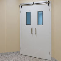 Série de portes de sécurité modernes en acier, prévention incendie, barre anti-panique, surface finie, méthode d'ouverture facile par poussée-tirage, intérieur
