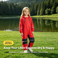 Nouvelle veste de pluie une pièce pour enfants, imperméable et coupe-vent, pour garçons et filles, en taffetas de polyester épais et imperméable