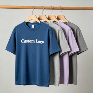 เสื้อยืดคอกลมผู้ชายผ้าฝ้าย 100% 240gsm ทรงปกติ ขายส่งจำนวนมาก ปักลาย สำหรับใส่เป็นเสื้อตัวใน - Product Image 1