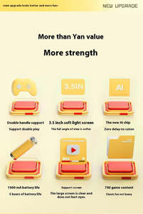 ベストセラー 3.5インチ シミュレーションテレビ 2.4G ワイヤレスコントロール 740ゲーム 2人プレイ クラシックカラー画面 携帯ゲーム機 - Product Image 5