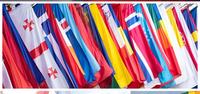 Drapeaux nationaux personnalisés, impression numérique, 90x150cm, rectangulaires, en polyester, incluant les drapeaux de la Colombie et des États-Unis, pour le sport et les jeux