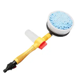 Kit de limpieza profesional para coche, Cepillo giratorio automático, manguera de agua con extensión, chenilla suave