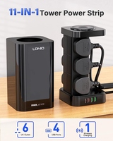 LDNIO SKW6457 UK Power Strip Tower Extension Lead Multi Plug Socket 6 Way Outlet Surge Protector Power Strip Charge électrique