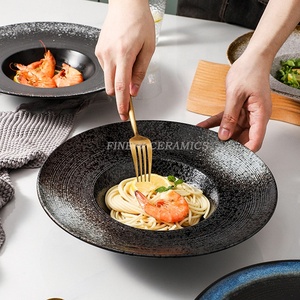 Piatto nuovo creativo occidentale 11 "piatto di <span class=keywords><strong>pasta</strong></span> grande piatto di ramen commerciale piatto di zuppa di ceramica cappello di paglia - Product Image 4