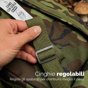 Panier en osier avec sac à dos camouflage 42x36x46 cm, panier de collecte amovible pour champignons, imperméable, pour usage extérieur - Product Image 4