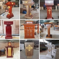 Púlpito de Iglesia Personalizado, Muebles de Madera para Iglesia, para Sermones y Predicaciones, Salas de Adoración, Santuario