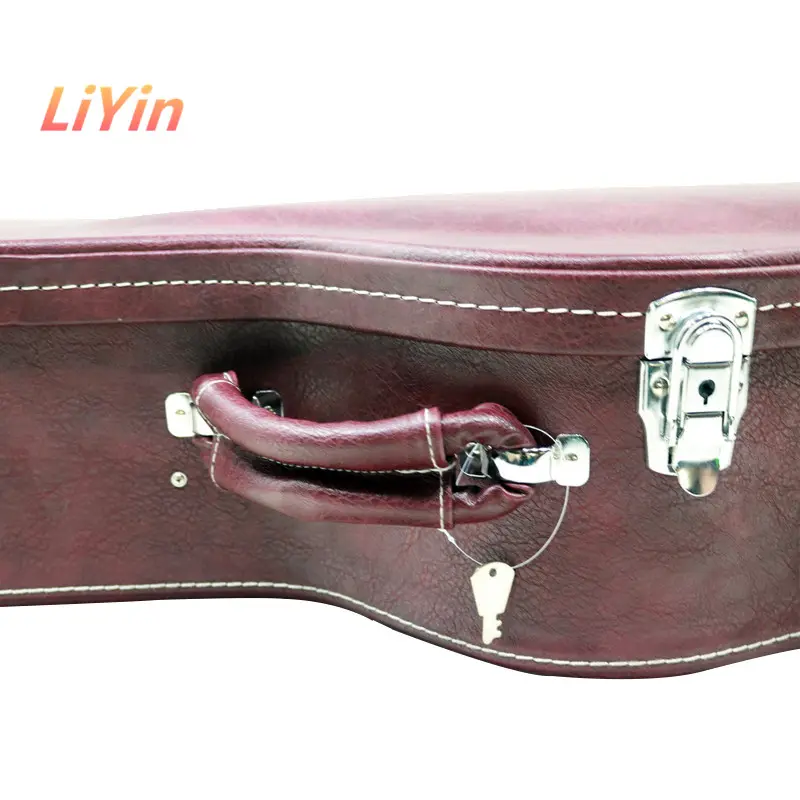Hot sale wine red classic guitar pick case hard case bag for classic guitar