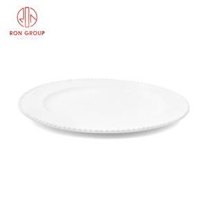 Plato de cerámica blanco grande 10,5 moderno, compra sostenible a granel <span class=keywords><strong>para</strong></span> uso en restaurante <span class=keywords><strong>para</strong></span> servir comida - Product Image 1