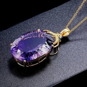 Collana con ciondolo a forma di uovo ovale per donna, gioielli eleganti e alla moda - Product Image 1