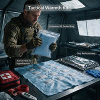 Couverture auto-chauffante, meilleure que la couverture d'urgence standard, améliore les chances de survie pour les secours en montagne et sur le terrain
