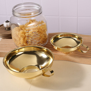 Entonnoir à large ouverture en acier inoxydable Buytuy pour la cuisine, pour le transfert de confiture, de vinaigrette, avec poignée, compatible lave-vaisselle - Product Image 1