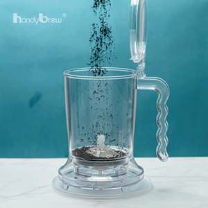 Wholesale Premium Clear Cylinder Body 800ml Eastman Tritan For Luxury Hotel Catering Smart Cold Brew <b>Tea</b> Maker Clever Dripper - Product Image 2