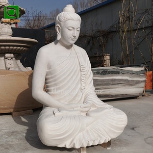 <span class=keywords><strong>Statue</strong></span> de bouddha en marbre blanc, Sculpture sculptée à la main, taille de vie, dieu indien, jardin, <span class=keywords><strong>Shiva</strong></span> - Product Image 3