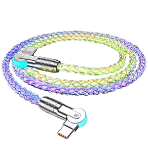 Cable USB C de Carga Rápida con LED Giratorio de 180 Grados, Cable Luminoso Tipo C a C <span class=keywords><strong>para</strong></span> <span class=keywords><strong>iPhone</strong></span> y Samsung - Product Image 2