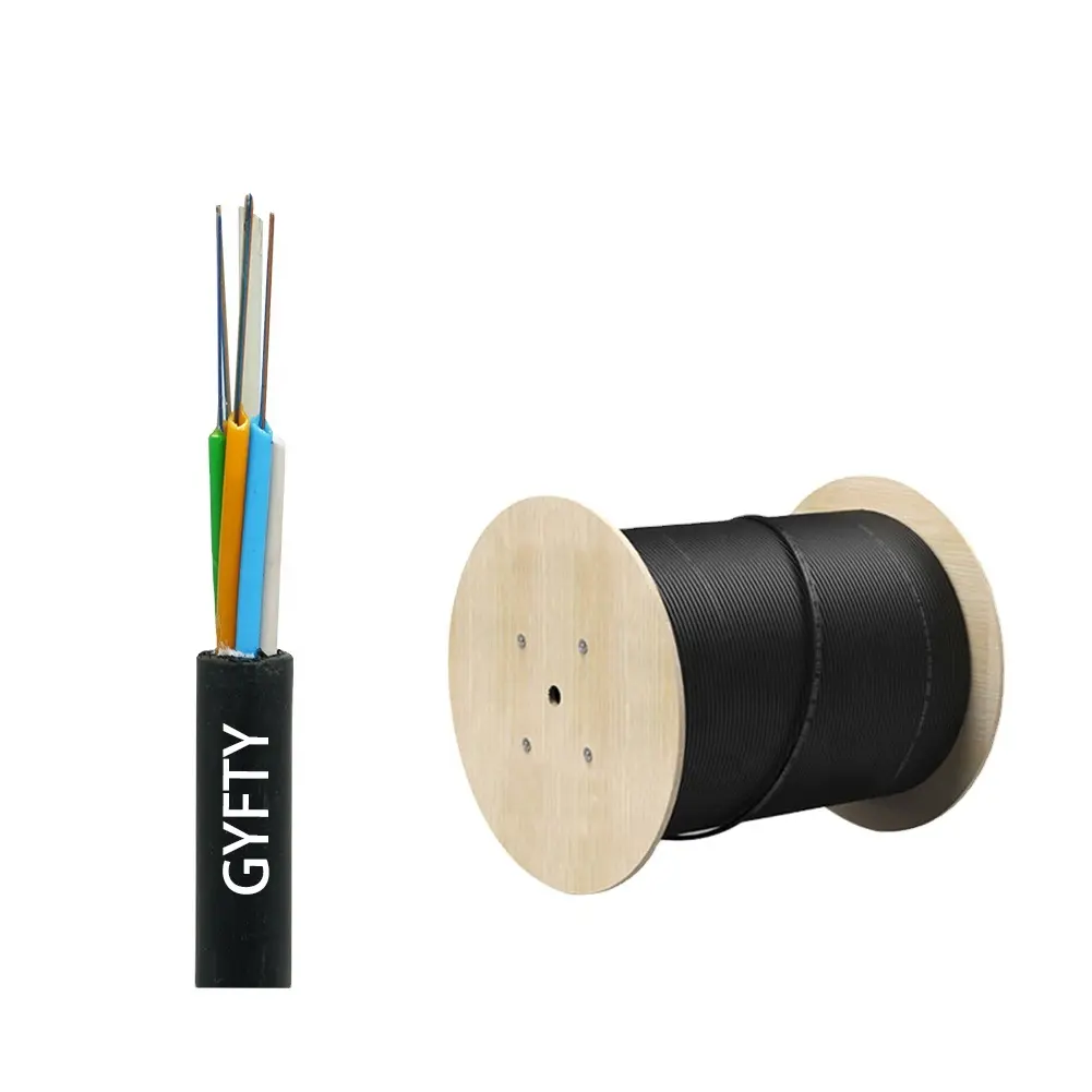 Cabo de fibra ótica/cabo de fibra ótica g652d, cabo exterior não metálico de fabricação, gyfty 24 núcleo