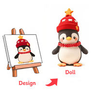 Peluche douce personnalisée pour petits animaux Jouet pingouin pour bébé Jouet en peluche Poupée pingouin Cadeau pour enfants