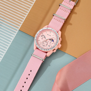 Reloj de Cuarzo de Lujo para Hombre de Alta Calidad, OEM/ODM, Logotipo Personalizado, Correa de Nailon, Resistente al Agua, Esfera Grande, Reloj de Pulsera de Moda, Venta al por Mayor en China - Product Image 3