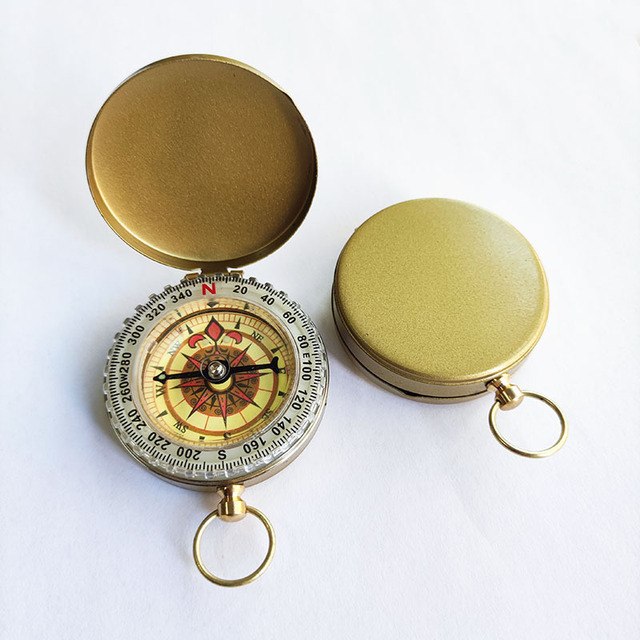 Copper Clamshell Multifunctional Compass Pocket Watch compass for Mountain-climbing Outdoor