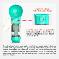 Distributeur d'eau portable 3-en-1 durable et étanche pour animaux de compagnie, gamelle de voyage, bouteille d'eau pour chien, récipient à nourriture, support pour sacs à déjections