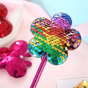 Cadeaux promotionnels, stylo gel brillant en tissu pailleté en forme de cœur de couronne coréenne - Product Image 4