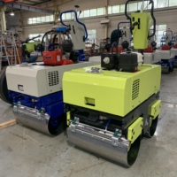 Rouleau Compacteur Vibratoire à Double Tambour Mini CE EPA Certifié à Haute Efficacité 500KG 600KG 800kg pour Béton, Sol et Asphalte