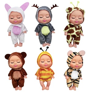 Muñeca de simulación de bebé recién nacido, muñeca de dormir con ropa de animales, venta al por mayor, adecuada para que los niños la jueguen con seguridad. - Product Image 5