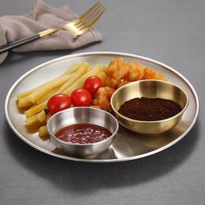 Ciotoline Rotonde Dorate in Acciaio Inossidabile per Salse e Condimenti, Ideali per Antipasti, Salsa di Soia e Sushi - Vendita all'Ingrosso - Product Image 1