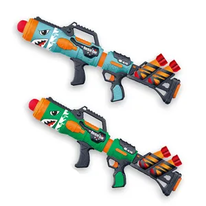 Bemay Toy Rocket Barrel Launcher Fires Foam Rockets Compatible With Blaster Shooting Game Toy Air Power Blaster Gun For Kids