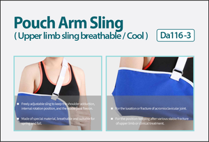 Fascia Imbottita per Braccio di Alta Qualità, Terapia del Dolore, Ortopedica, Regolabile, Ampia Tasca, Immobilezza Spalla in Rete per Pazienti - Modello - Product Image 3