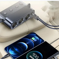 12V/24V 128W chargeur de voiture séparateur PD30w QC3.0 adaptateur voiture allume-cigare séparateur de prise avec interrupteur