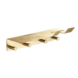 Soporte de Pared para Secador de Pelo Estándar, Acabado Latón Cepillado, Estante de Baño con Capacidad de Carga de 20 kg, Organizador - Product Image 5