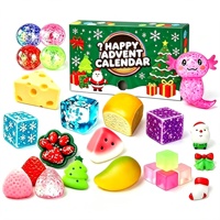 Calendrier de l'Avent de Noël : Boîte Mystère Squishy Maltose en forme de Boulette Vapeur, Jouet Anti-Stress à Remontée Lente
