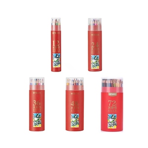 Juego de lápices solubles en agua ecológicos de 36 <span class=keywords><strong>colores</strong></span> M & G, lápices de dibujo de <span class=keywords><strong>colores</strong></span> de papel redondo para estudiantes, artistas para uso escolar - Product Image 1