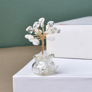 Árbol <span class=keywords><strong>de</strong></span> <span class=keywords><strong>dinero</strong></span> <span class=keywords><strong>de</strong></span> cristal, <span class=keywords><strong>planta</strong></span> en maceta <span class=keywords><strong>de</strong></span> vidrio con citrino natural, amatista y cuarzo Chakra, decoración <span class=keywords><strong>de</strong></span> oficina en casa Feng Shui - Product Image 2