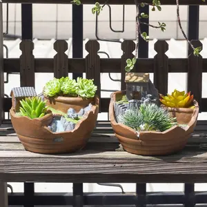 独特个性设计创意阳台多汁植物田园卡通空中花园盆景家居装饰小花盆