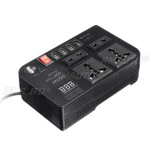 Inversor de Corriente para Auto de 300W, DC12V a AC220V, Onda Modificada, con 4 Puertos USB, 4 Tomas de CA, Pantalla LED y Detección de Voltaje - Product Image 4