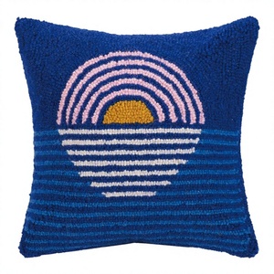 Tufted Boho Wool Cushion Cover By <b>Indian</b> Textiles H/L Handwoven Decorative <b>Throw</b> Pillow Luxury Boho Pillow - Product Image 1