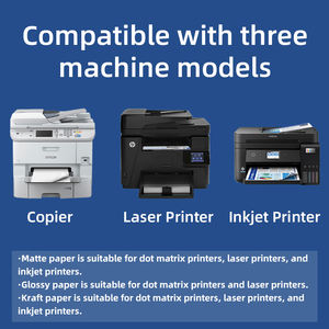 Feuilles d'autocollants adhésifs A4 vierges, entièrement imprimables, brillants, en PP, imperméables, 100 µm, 100 pièces, pour imprimantes jet d'encre/<span class=keywords><strong>laser</strong></span>, usage en supermarché - Product Image 6