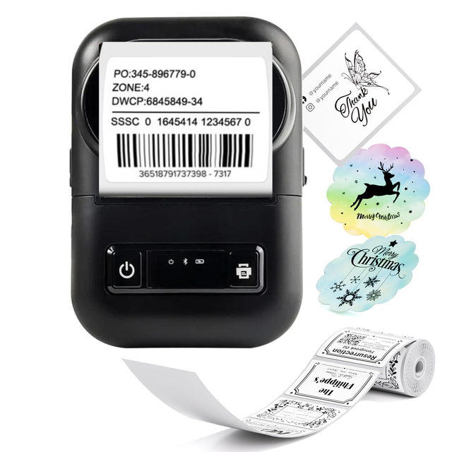 Factory Supply Mini Portable Thermal Label Printer for Jewelry & Clothing Mobile Editing Price Tag Maker Color Style