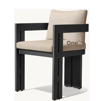 Ensemble de salle à manger d'extérieur en alliage d'aluminium - Mobilier de patio imperméable de style américain pour hôtels et villas