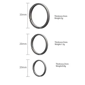 factory price of customization 20mm 26mm 33mm titanium key ring