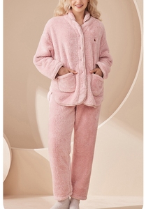 <span class=keywords><strong>Pigiama</strong></span> invernale <span class=keywords><strong>in</strong></span> pile di <span class=keywords><strong>cotone</strong></span> con stampa personalizzata con <span class=keywords><strong>pigiama</strong></span> di flanella da uomo - Product Image 3