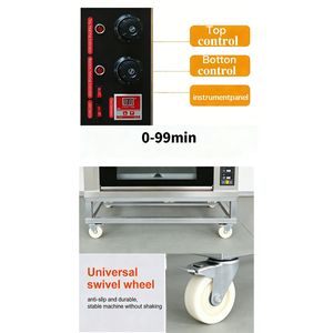 Four à pâtisserie électrique commercial à 3 étages, 3 plateaux, 380V, haute productivité pour le pain, la <span class=keywords><strong>pizza</strong></span>, la cuisine des restaurants - Product Image 2