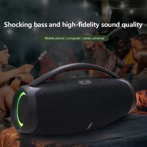 Enceinte LED Super Boombox <span class=keywords><strong>3</strong></span> Haut-Parleurs 20W Basses Sans Fil Bluetooth 5.<span class=keywords><strong>3</strong></span> Étanche Portable Extérieur Réveil LED RGB Poignée pour Fête à la Maison - Product Image 3